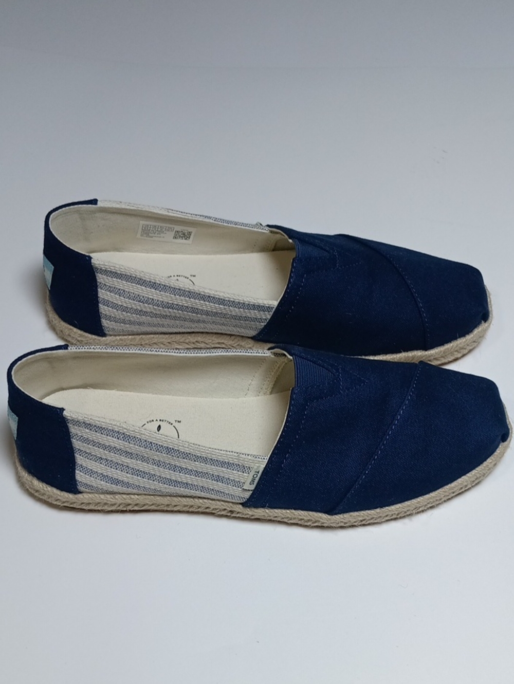 Toms Navy Blue Canvas Espadrilles